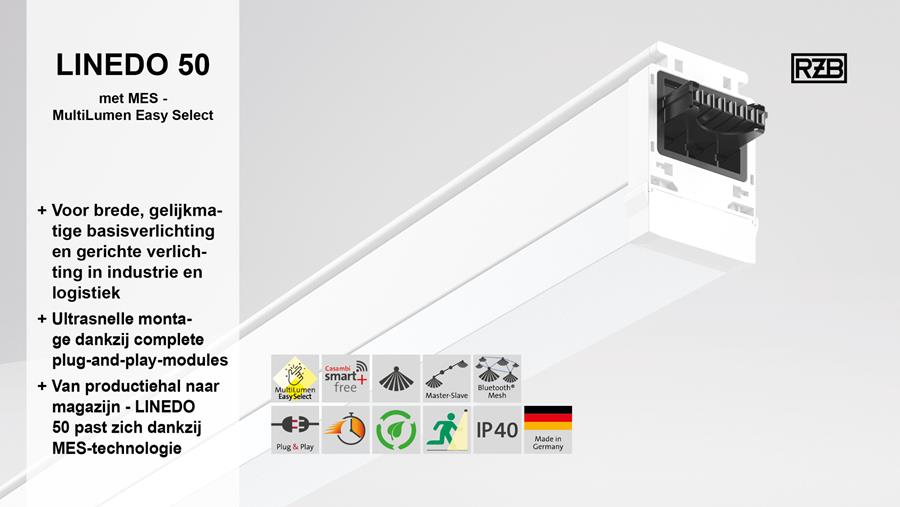 Geavanceerde lichttechnologie voor productie en logistiek met de nieuwe versie LINEDO 50 MES